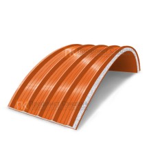 Сэндвич-панели арочные с пенополистиролом, ширина 1000 мм, толщина 40 мм, 0.5/0.5, RAL2004