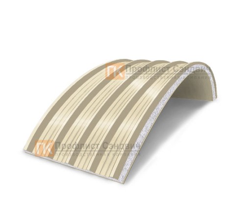 Сэндвич-панели арочные с пенополистиролом, ширина 1000 мм, толщина 40 мм, 0.5/0.5, RAL1015