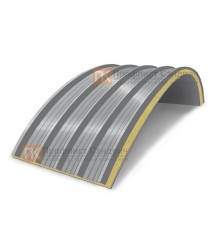 Сэндвич-панели арочные с пенополиуретаном, ширина 1000 мм, толщина 10 мм, 0.5/0.5, RAL7004