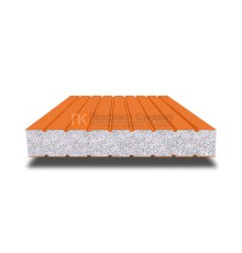 Сэндвич панели без замков с пенополистиролом, ширина 1200 мм, толщина 250 мм, 0.5/0.5, RAL 2004