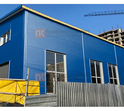 Сэндвич панели без замков с пенополистиролом, ширина 1200 мм, толщина 150 мм, 0.5/0.5, RAL 5005