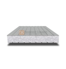 Сэндвич панели без замков с пенополистиролом, ширина 1200 мм, толщина 120 мм, 0.5/0.5, RAL 9006