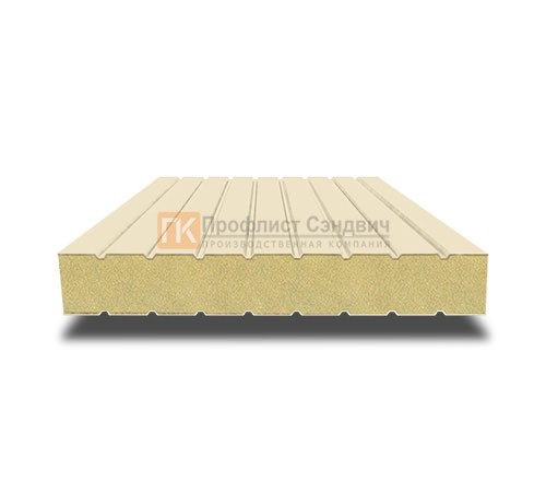 Сэндвич панели без замков с пенополиуретаном, ширина 1200 мм, толщина 120 мм, 0.5/0.5, RAL1015