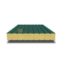 Сэндвич панели без замков с пенополиизоциануратом, ширина 1000 мм, толщина 220 мм, 0.5/0.5, RAL6005