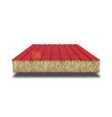 Сэндвич панели без замков с минеральной ватой, ширина 1000 мм, толщина 10 мм, 0.5/0.5, RAL3020