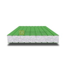 Сэндвич панели без замков с пенополистиролом, ширина 1000 мм, толщина 30 мм, 0.5/0.5, RAL6018