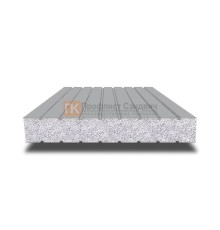 Сэндвич панели без замков с пенополистиролом, ширина 1000 мм, толщина 30 мм, 0.5/0.5, RAL7004