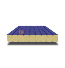 Сэндвич панели без замков с пенополиизоциануратом, ширина 1000 мм, толщина 50 мм, 0.5/0.5, RAL5002