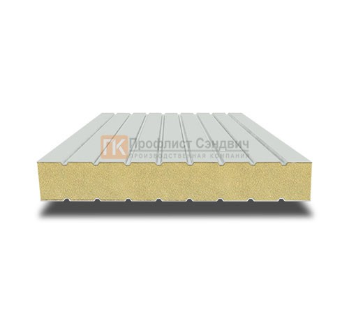 Сэндвич панели без замков с пенополиизоциануратом, ширина 1000 мм, толщина 220 мм, 0.5/0.5, RAL7035