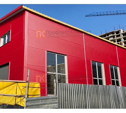 Сэндвич панели без замков с пенополистиролом, ширина 1000 мм, толщина 30 мм, 0.5/0.5, RAL3020