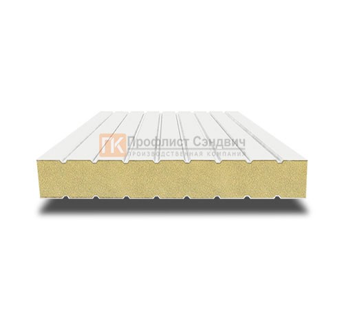 Сэндвич панели без замков с пенополиизоциануратом, ширина 1000 мм, толщина 200 мм, 0.5/0.5, RAL9003