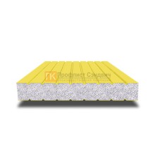 Сэндвич панели без замков с пенополистиролом, ширина 1200 мм, толщина 80 мм, 0.5/0.5, RAL 1018