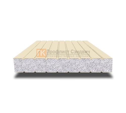 Сэндвич панели без замков с пенополистиролом, ширина 1200 мм, толщина 10 мм, 0.5/0.5, RAL1015