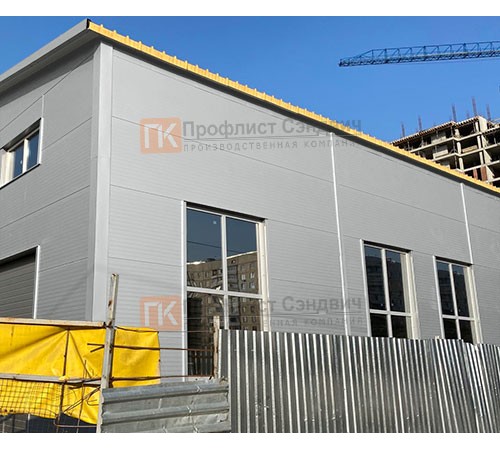 Сэндвич панели без замков с пенополистиролом, ширина 1000 мм, толщина 40 мм, 0.5/0.5, RAL9006