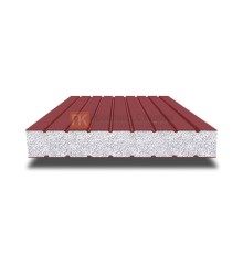 Сэндвич панели без замков с пенополистиролом, ширина 1000 мм, толщина 10 мм, 0.5/0.5, RAL3011