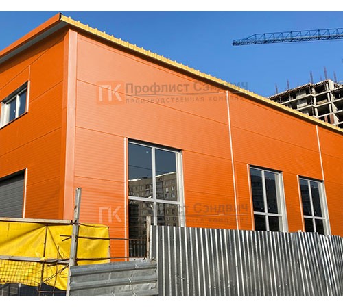 Сэндвич панели без замков с пенополистиролом, ширина 1000 мм, толщина 40 мм, 0.5/0.5, RAL2004