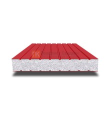 Сэндвич панели без замков с пенополистиролом, ширина 1200 мм, толщина 10 мм, 0.5/0.5, RAL3020