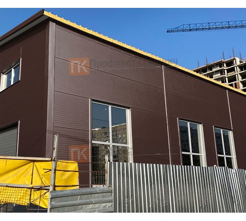 Сэндвич панели без замков с пенополистиролом, ширина 1000 мм, толщина 40 мм, 0.5/0.5, RAL8017