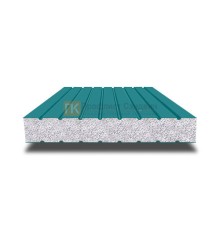 Сэндвич панели без замков с пенополистиролом, ширина 1200 мм, толщина 10 мм, 0.5/0.5, RAL5021