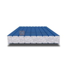 Сэндвич панели без замков с пенополистиролом, ширина 1200 мм, толщина 20 мм, 0.5/0.5, RAL5005