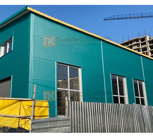 Сэндвич панели без замков с пенополиизоциануратом, ширина 1000 мм, толщина 10 мм, 0.5/0.5, RAL5021