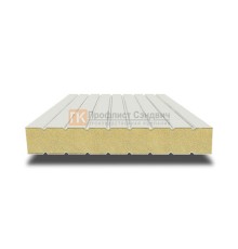 Сэндвич панели без замков с пенополиизоциануратом, ширина 1200 мм, толщина 20 мм, 0.5/0.5, RAL9002