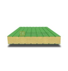 Сэндвич панели без замков с пенополиизоциануратом, ширина 1200 мм, толщина 10 мм, 0.5/0.5, RAL6018