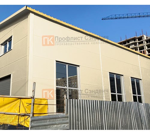 Сэндвич панели без замков с пенополиизоциануратом, ширина 1200 мм, толщина 20 мм, 0.5/0.5, RAL1015