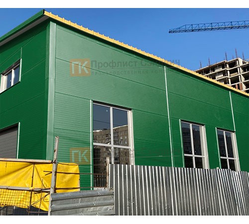 Сэндвич панели без замков с пенополиизоциануратом, ширина 1000 мм, толщина 40 мм, 0.5/0.5, RAL6002