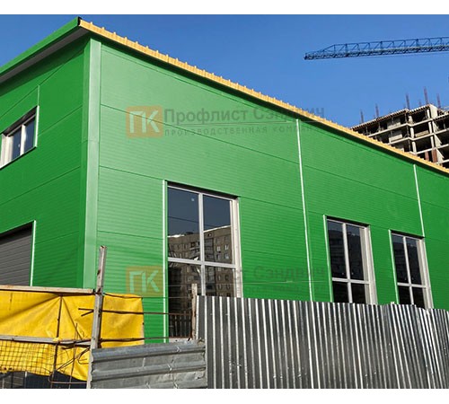 Сэндвич панели без замков с пенополиизоциануратом, ширина 1200 мм, толщина 20 мм, 0.5/0.5, RAL6018