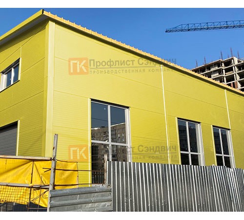 Сэндвич панели без замков с пенополиизоциануратом, ширина 1200 мм, толщина 40 мм, 0.5/0.5, RAL1018