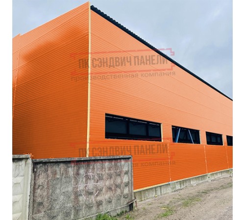 Сэндвич-панели двухслойные с минеральной ватой, ширина 1000 мм, толщина 80 мм, 0.5, RAL2004