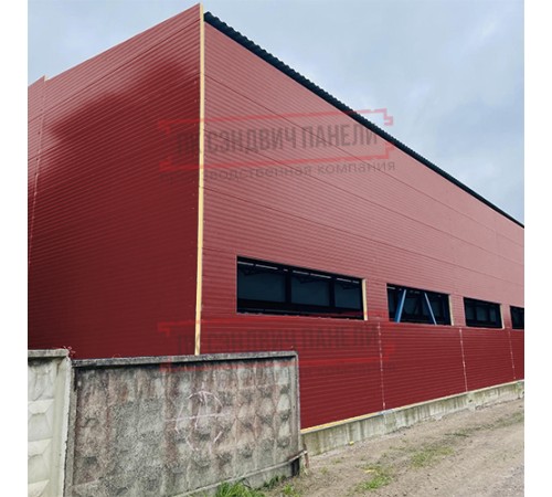 Сэндвич-панели двухслойные с минеральной ватой, ширина 1200 мм, толщина 180 мм, 0.5, RAL3011