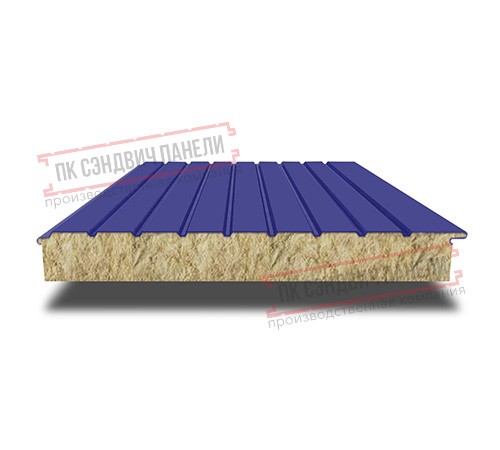 Сэндвич-панели двухслойные с минеральной ватой, ширина 1200 мм, толщина 10 мм, 0.5, RAL5002