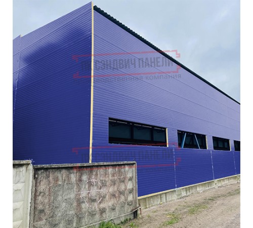 Сэндвич-панели двухслойные с минеральной ватой, ширина 1200 мм, толщина 10 мм, 0.5, RAL5002