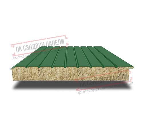 Сэндвич-панели двухслойные с минеральной ватой, ширина 1200 мм, толщина 40 мм, 0.5, RAL6002