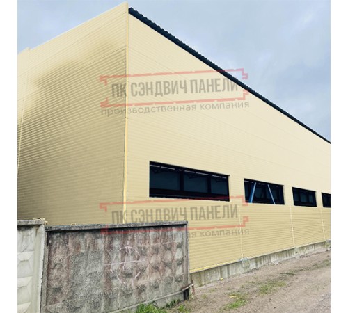 Сэндвич-панели двухслойные с минеральной ватой, ширина 1200 мм, толщина 40 мм, 0.5, RAL1014