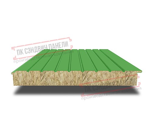 Сэндвич-панели двухслойные с минеральной ватой, ширина 1200 мм, толщина 20 мм, 0.5, RAL6018