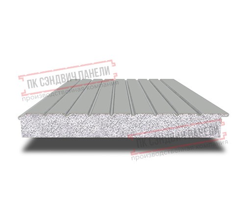 Сэндвич-панели двухслойные с пенополистиролом, ширина 1200 мм, толщина 200 мм, 0.5, RAL9006