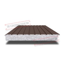 Сэндвич-панели двухслойные с пенополистиролом, ширина 1200 мм, толщина 50 мм, 0.5, RAL8017