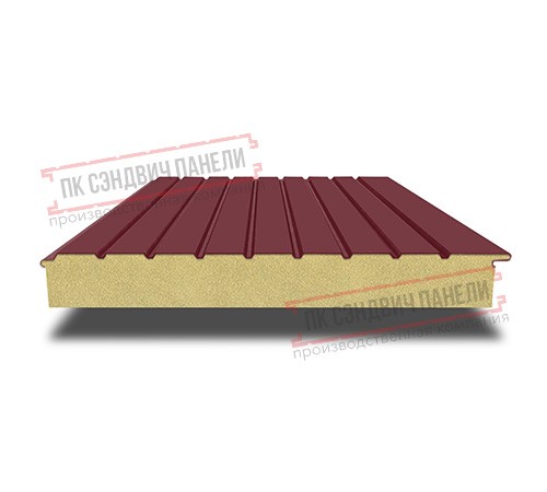 Сэндвич-панели двухслойные с пенополиизоциануратом, ширина 1000 мм, толщина 220 мм, 0.5, RAL3005
