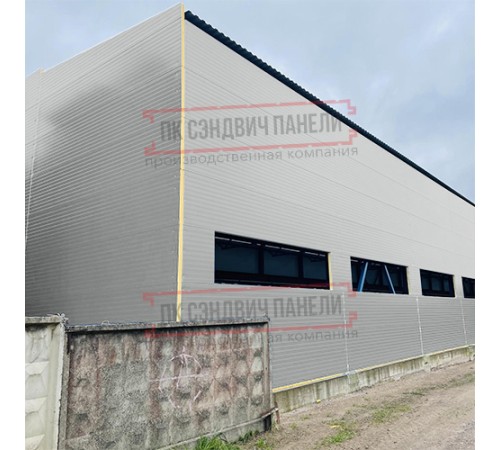 Сэндвич-панели двухслойные с пенополиизоциануратом, ширина 1000 мм, толщина 30 мм, 0.5, RAL9006