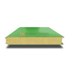 Сэндвич панели гладкие с пенополиизоциануратом, ширина 1000 мм, толщина 80 мм, 0.5/0.5, RAL6018