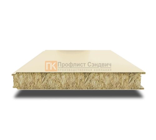 Сэндвич панели гладкие с минеральной ватой, ширина 1200 мм, толщина 40 мм, 0.5/0.5, RAL1015
