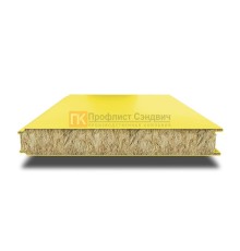 Сэндвич панели гладкие с минеральной ватой, ширина 1000 мм, толщина 180 мм, 0.5/0.5, RAL1018