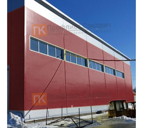 Сэндвич панели гладкие с пенополистиролом, ширина 1200 мм, толщина 50 мм, 0.5/0.5, RAL3011