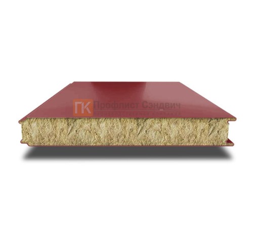 Сэндвич панели гладкие с минеральной ватой, ширина 1200 мм, толщина 80 мм, 0.5/0.5, RAL3011