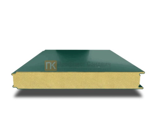 Сэндвич панели гладкие с пенополиизоциануратом, ширина 1200 мм, толщина 50 мм, 0.5/0.5, RAL6005