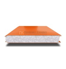 Сэндвич панели гладкие с пенополистиролом, ширина 1200 мм, толщина 80 мм, 0.5/0.5, RAL2004