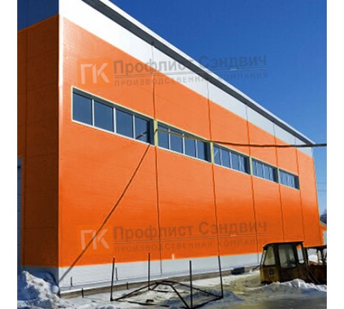 Сэндвич панели гладкие с пенополиизоциануратом, ширина 1000 мм, толщина 150 мм, 0.5/0.5, RAL2004